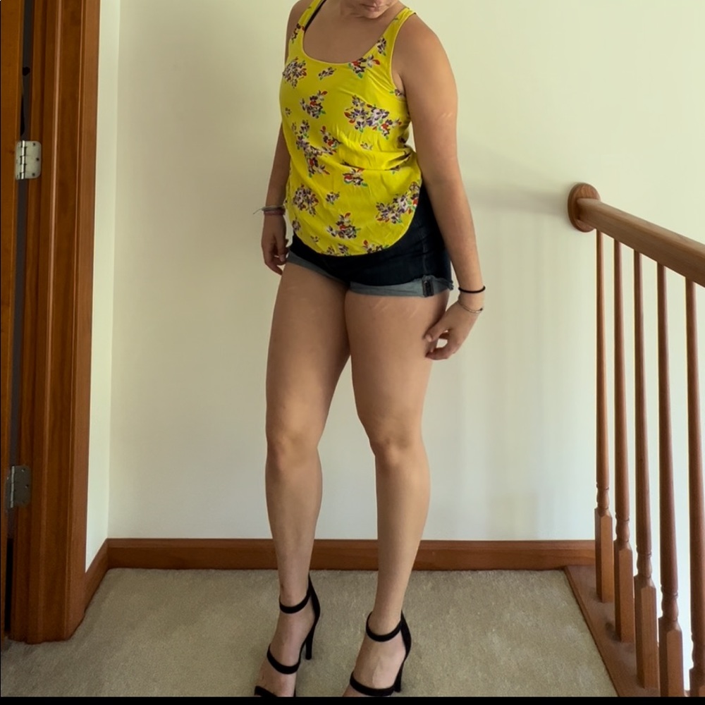 Old Navy Yellow Floral Tank